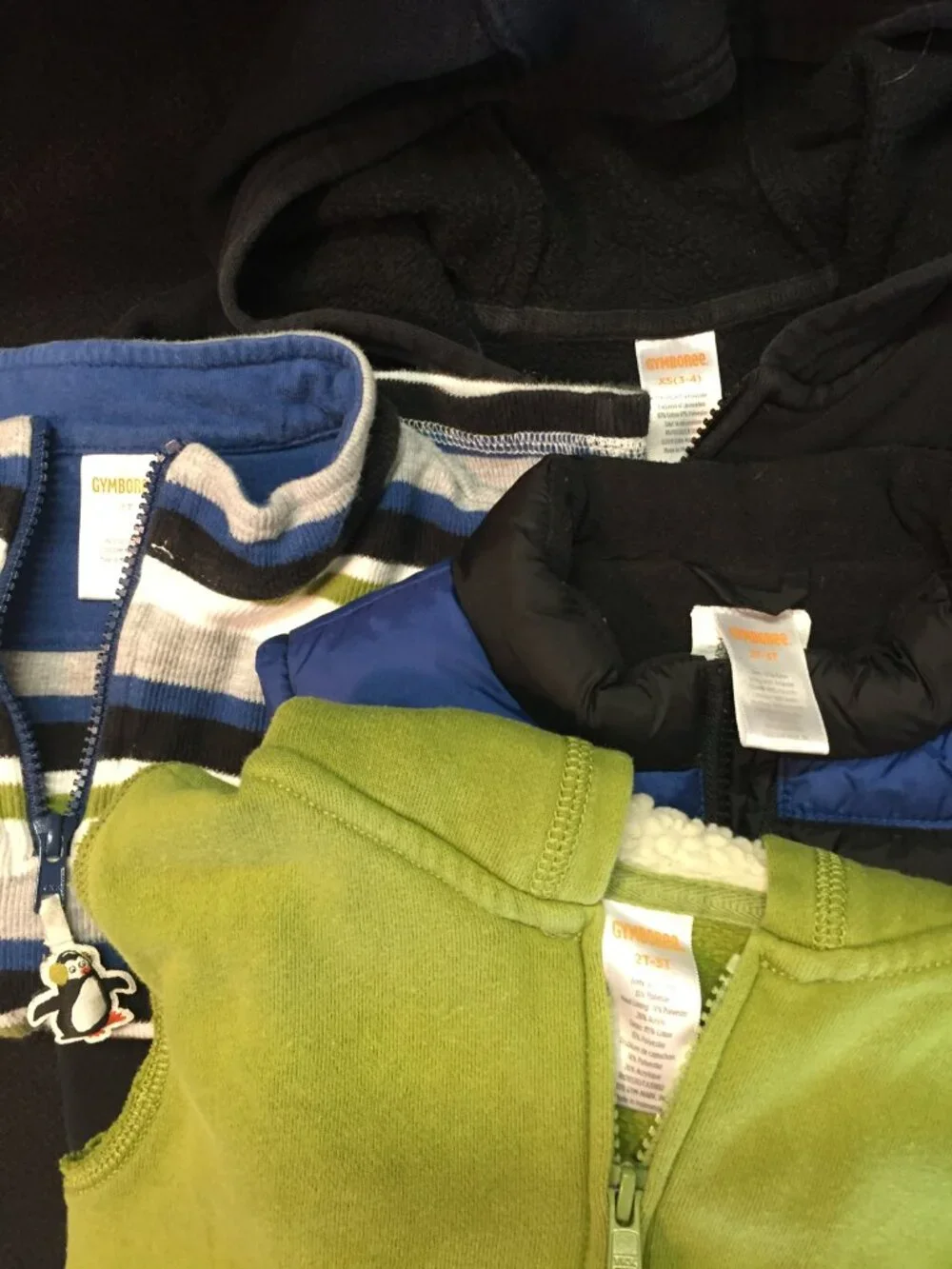 4 pc lot Gymboree penguin hockey puffer vest hoodie pullover set 2T- 4T